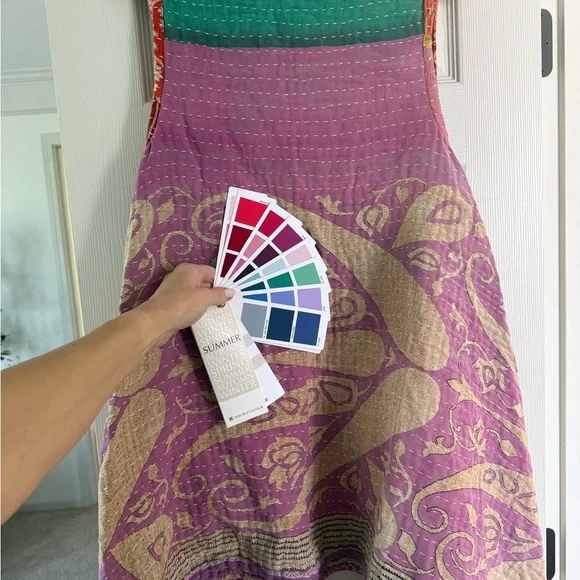 Vibrant Patchwork Kantha Vest - Picture 8 of 9